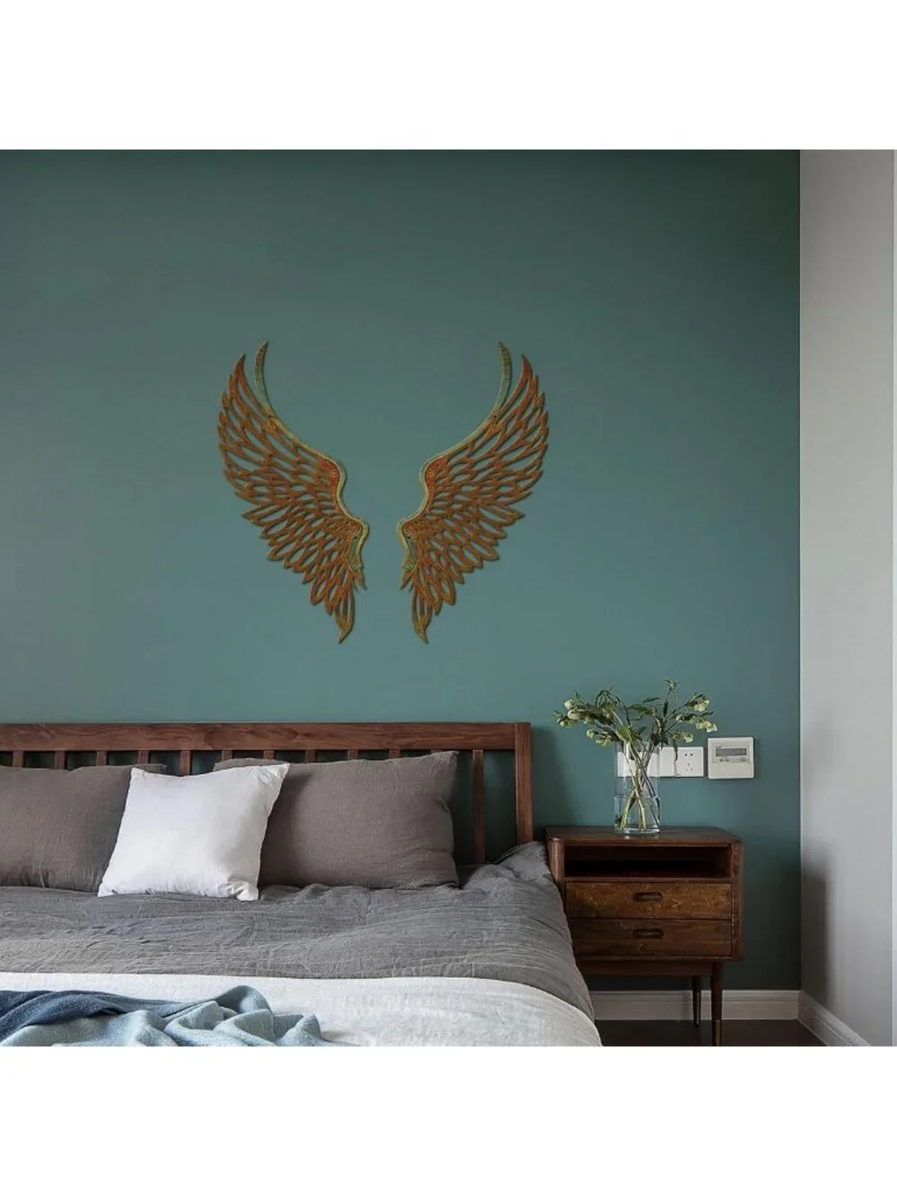 Angel Wings Metal Wall Art - Abstract Butterfly Sculpture | Minimalist Decor